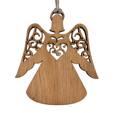 Wooden Angel Mom Is Ornament