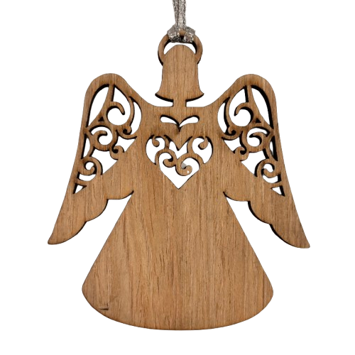 Wooden Angel Mom's Love Ornament