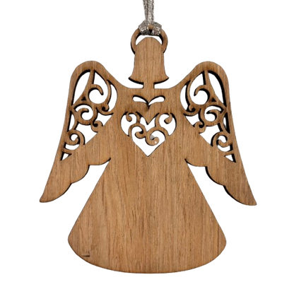Wooden Angel Mom's Love Ornament