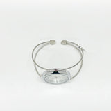 Silver Wire Bangle Watch