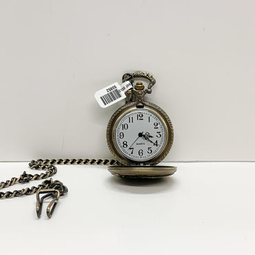 Antique Gold Pocket Watch with Embossed Transport Truck