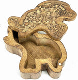 Mango Wood Swivel Box - Elephant