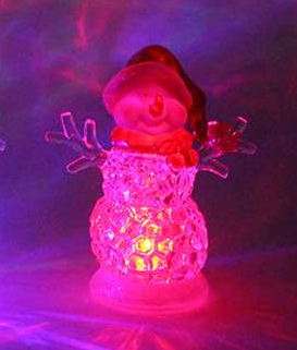 Colour-Changing LED Snowman