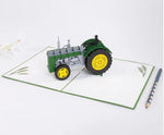 Green Tractor Pop Up Greeting Card