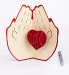 Heart in Hands Pop Up Card