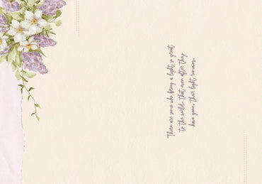 Purple Flowers Sympathy Card