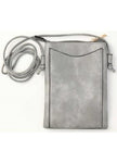 Grey Crossbody Purse with Stud Detail