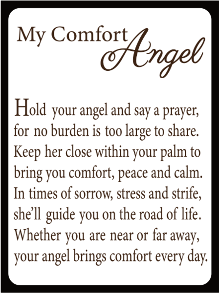 Comfort Angel Charm – Polyresin Keepsake with Poem Card