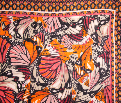 Scarf with Monarch Print