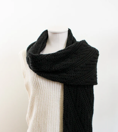 Black Knit Scarf