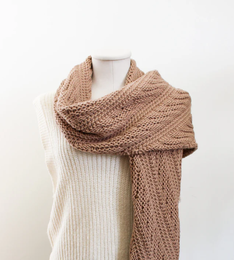 Tan Knit Scarf