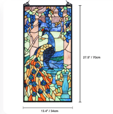Peacock Window Panel