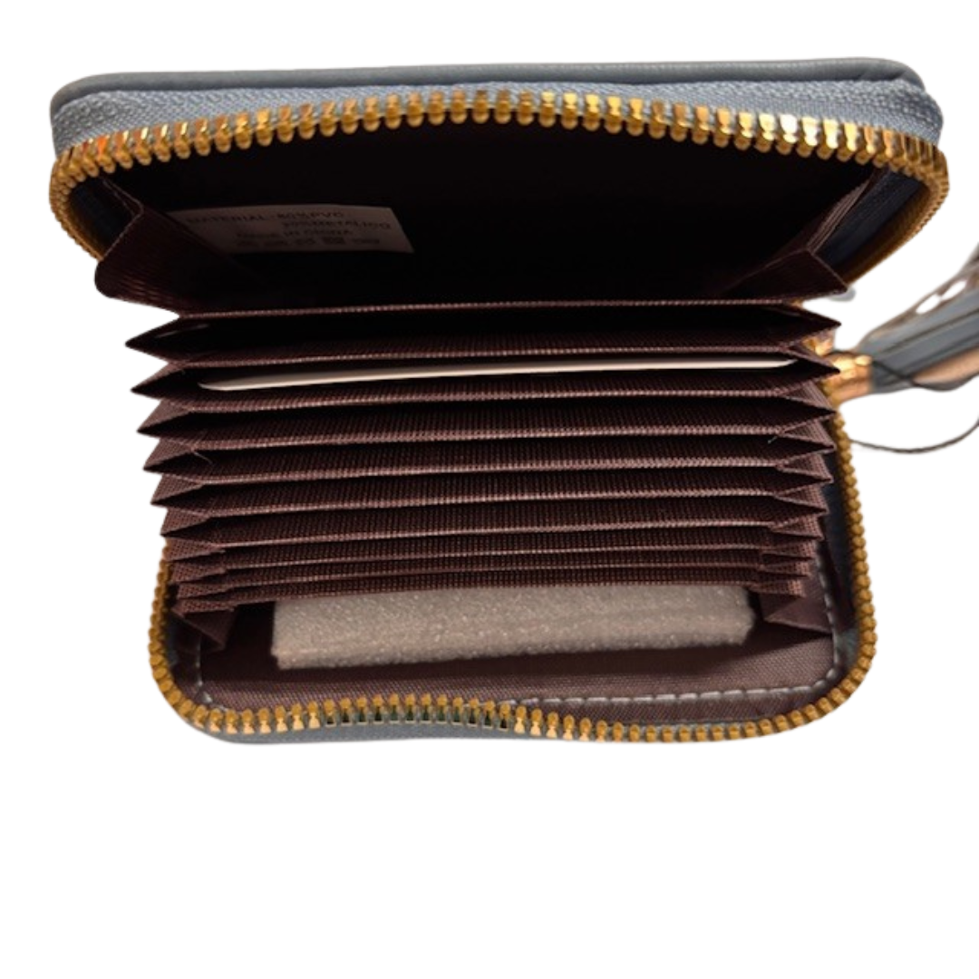 Pale Blue Zippered Card Holder