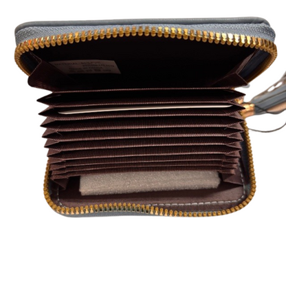 Pale Blue Zippered Card Holder