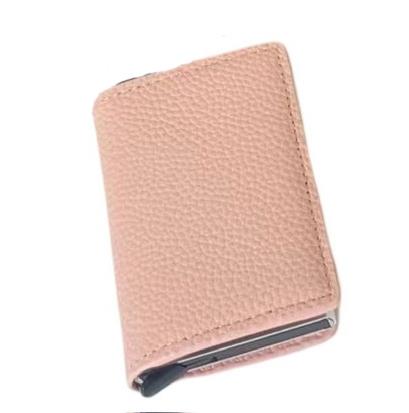 Card Holder Wallet - Pink Leather