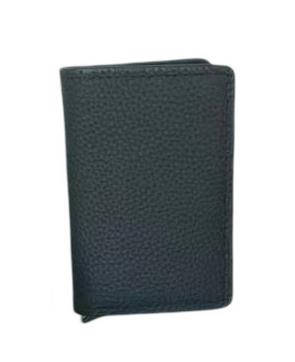 Card Holder Wallet - Black Leather
