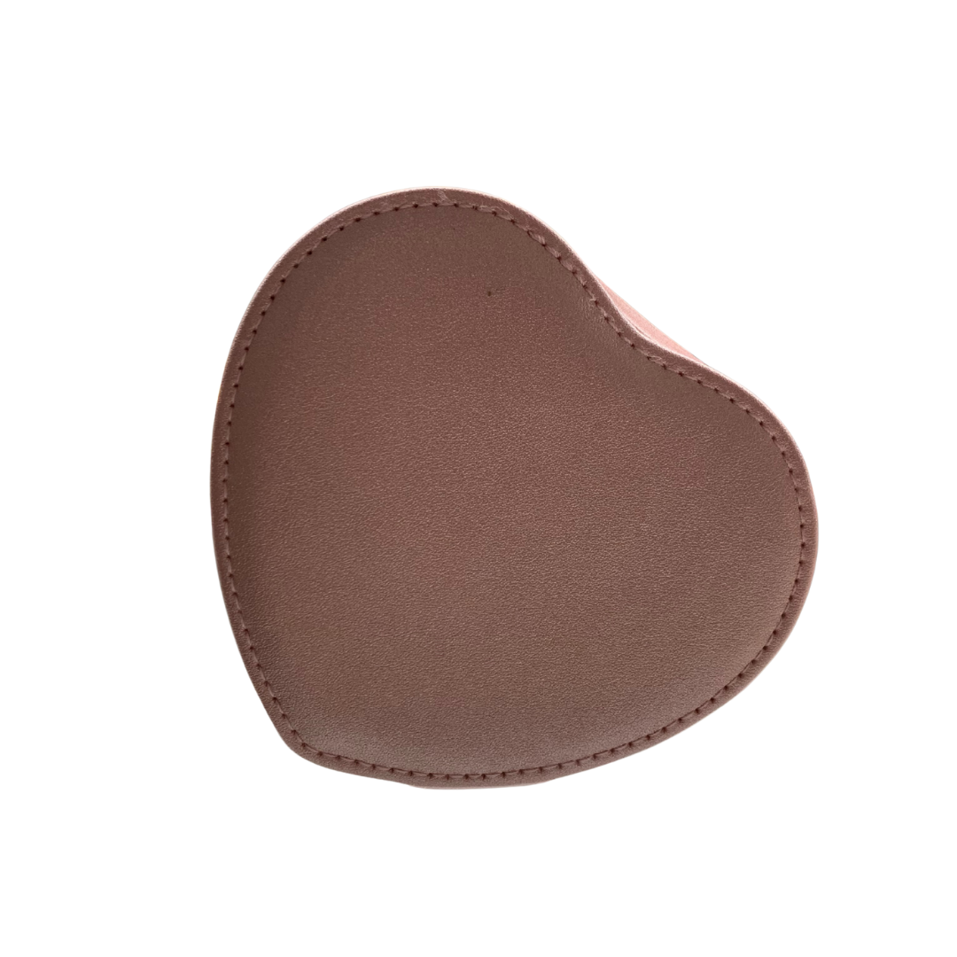 Pink Heart Zippered Jewelry Box