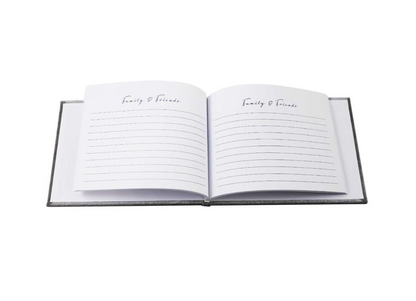 Grey Velvet Guest Book
