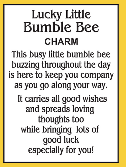 Lucky Little Bumble Bee Pocket Charm