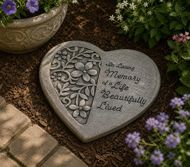 In Loving Memory Heart Stepping Stone