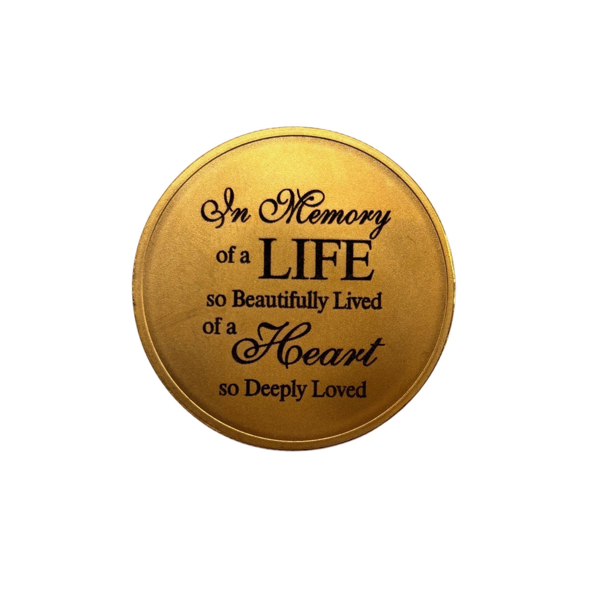 Gold Tone Memorial Challenge Coin