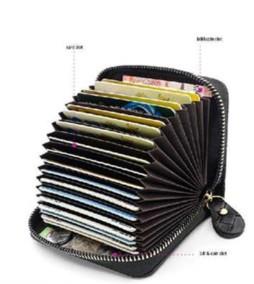 Black 20-Slot Card Holder – 3"x1.5"x4.5"