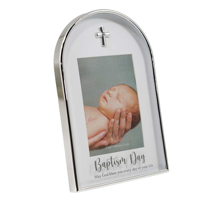 Baptism Day Silver Arch Frame – 4x6 Photo Frame
