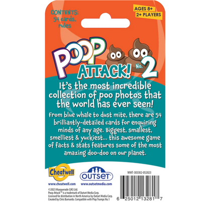 Poop Attack 2 Card Game – Educational Animal Poop Game – Ages 8+