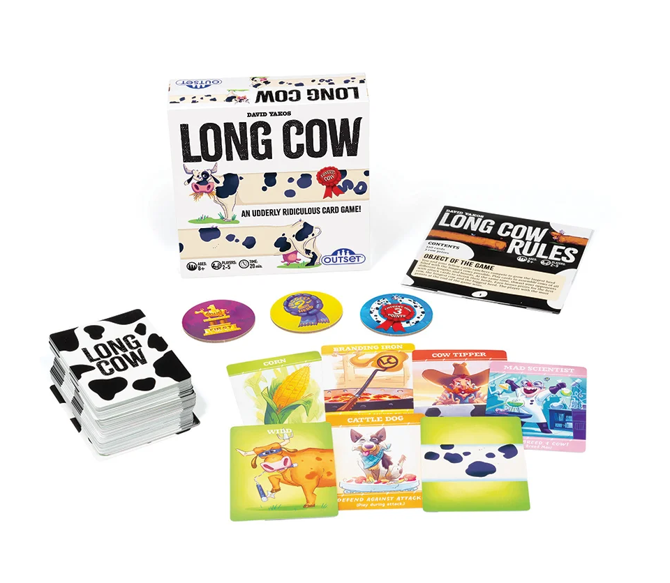 Long Cow Card Game – Build the Wildest Cows – Family Strategy Game – Ages 8+