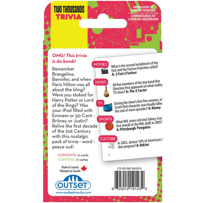 2000s: A Decade of Trivia Card Game – 2000s Trivia Game – Ages 12+