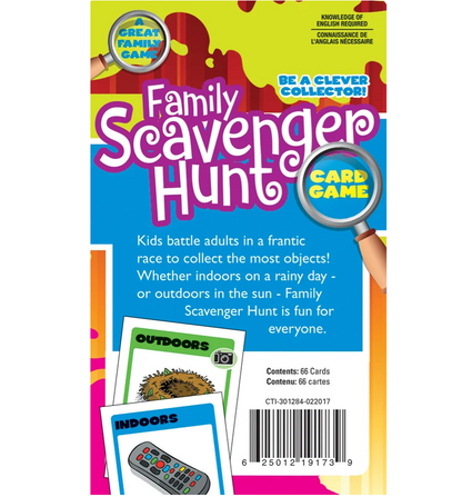 Family Scavenger Hunt Card Game – Indoor & Outdoor Family Fun – Ages 6+