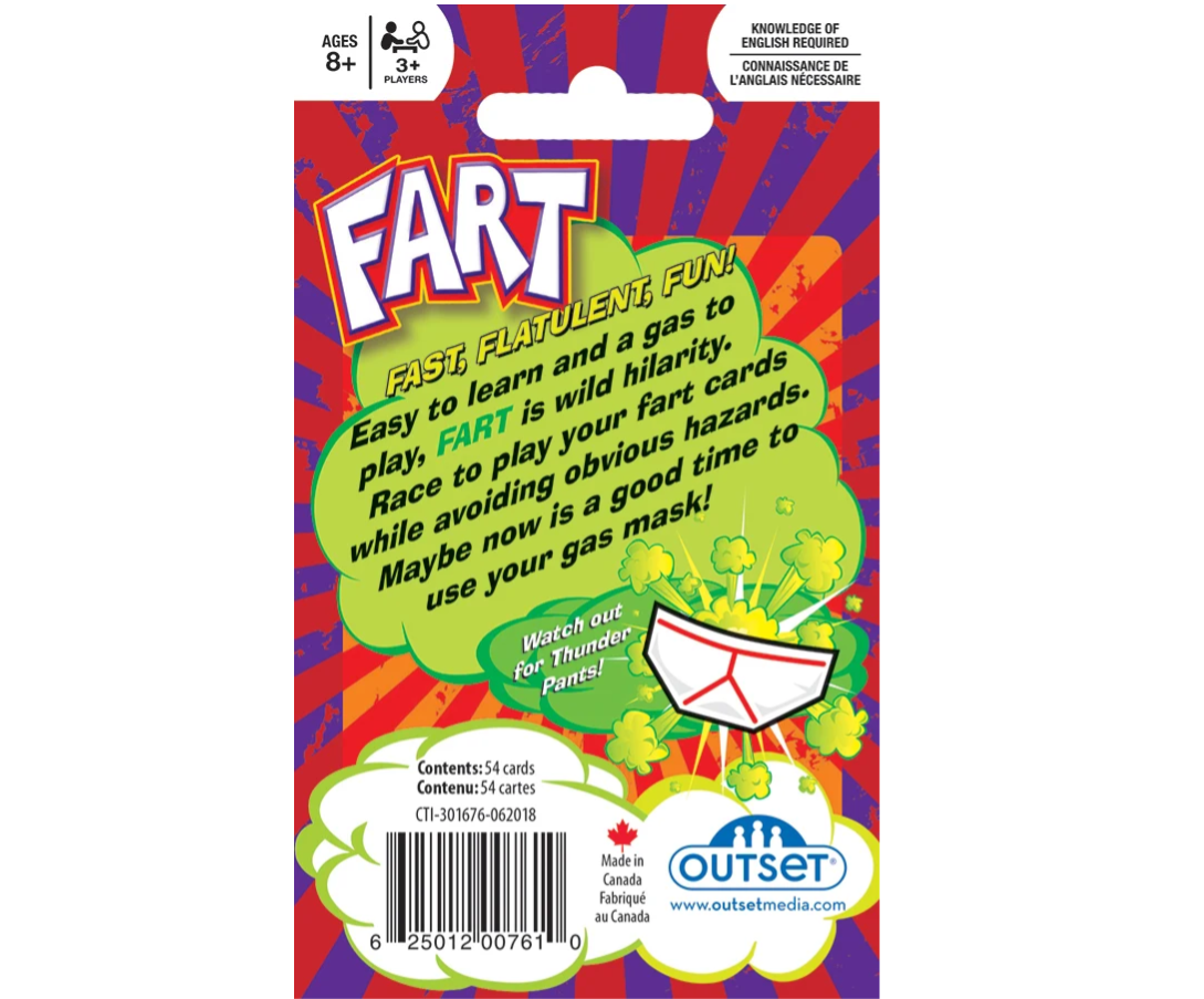 Fart Card Game – Hilarious Family Card Game – Ages 8+