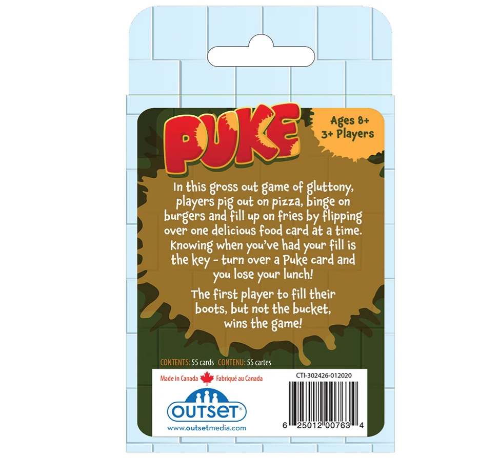 Puke Card Game – Gross-Out Food & Family Card Game
