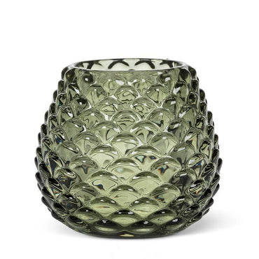 Medium Green Pinecone Tealight Holder – Glass