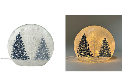 Illuminated Glass Winter Forest