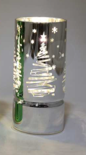 Silver LED Christmas Cylinder