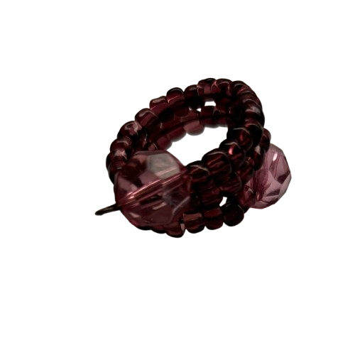 Purple Beaded Scarf Slide