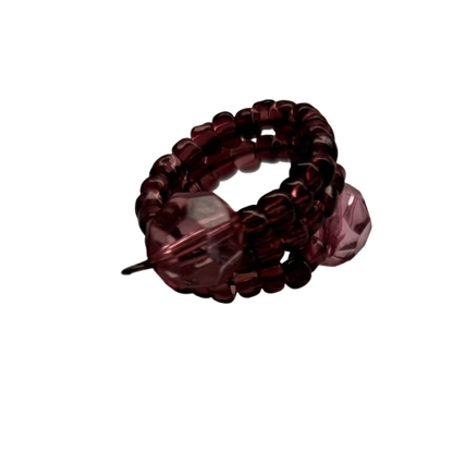 Purple Beaded Scarf Slide