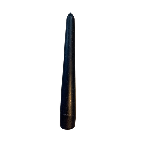 6" Black Taper Candle