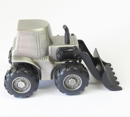 Pewter Finish Bank Backhoe