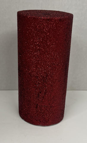 Red Glittered Everlasting Candle