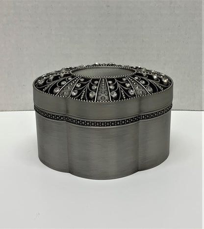Pewter Finish Trinket Box