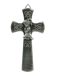 Praying Girl Wall Hanging Cross