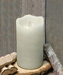 Wave flameless 3”x7” Ivory Candle