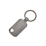 Gunmetal Key Chain - Heart