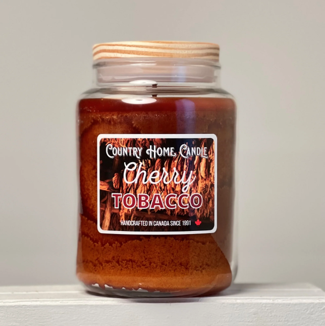 Tobacco & Cherry Scented Candle – Canadian Made – 26 oz