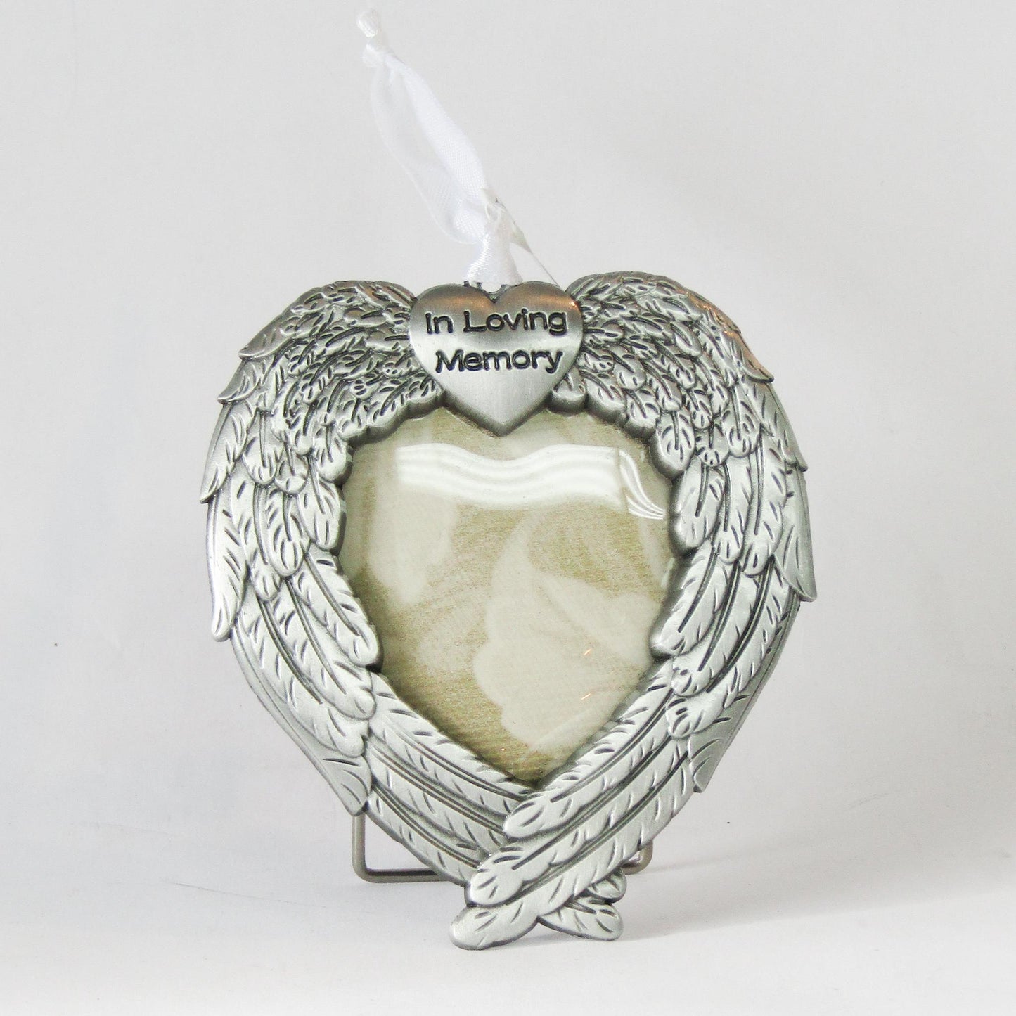 In Loving Memory Heart Photo Frame with Wings