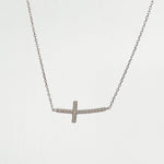 Curved Cross Necklace