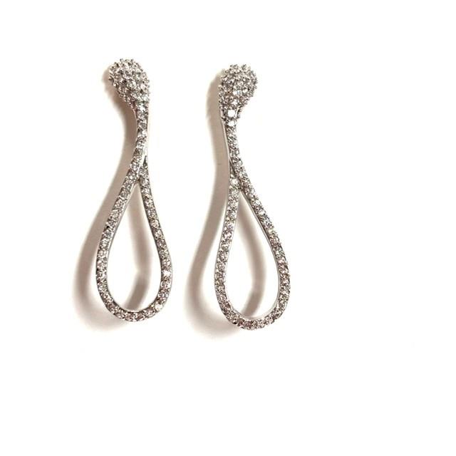 Crystal-Encrusted Drop Earrings