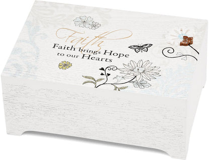 Musical Keepsake Box – “Faith Brings Hope to Our Hearts”